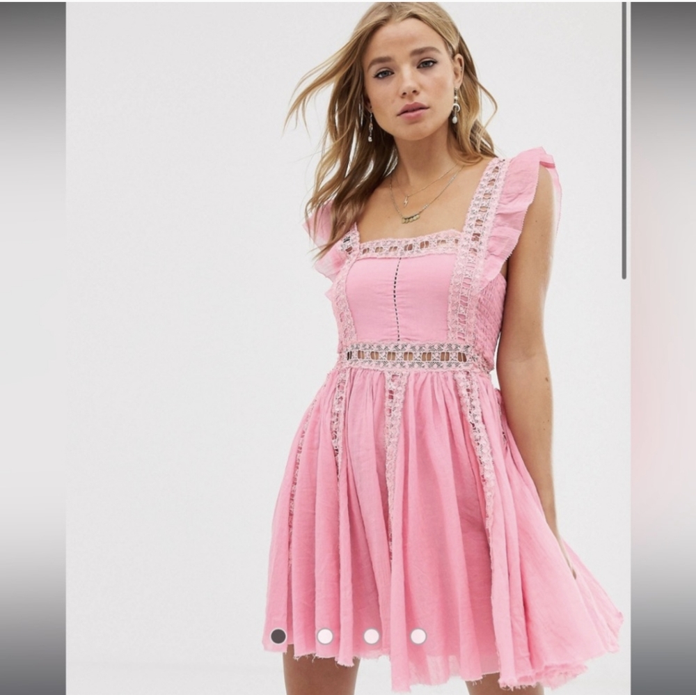 Free People Verona mini dress in Pink, XS